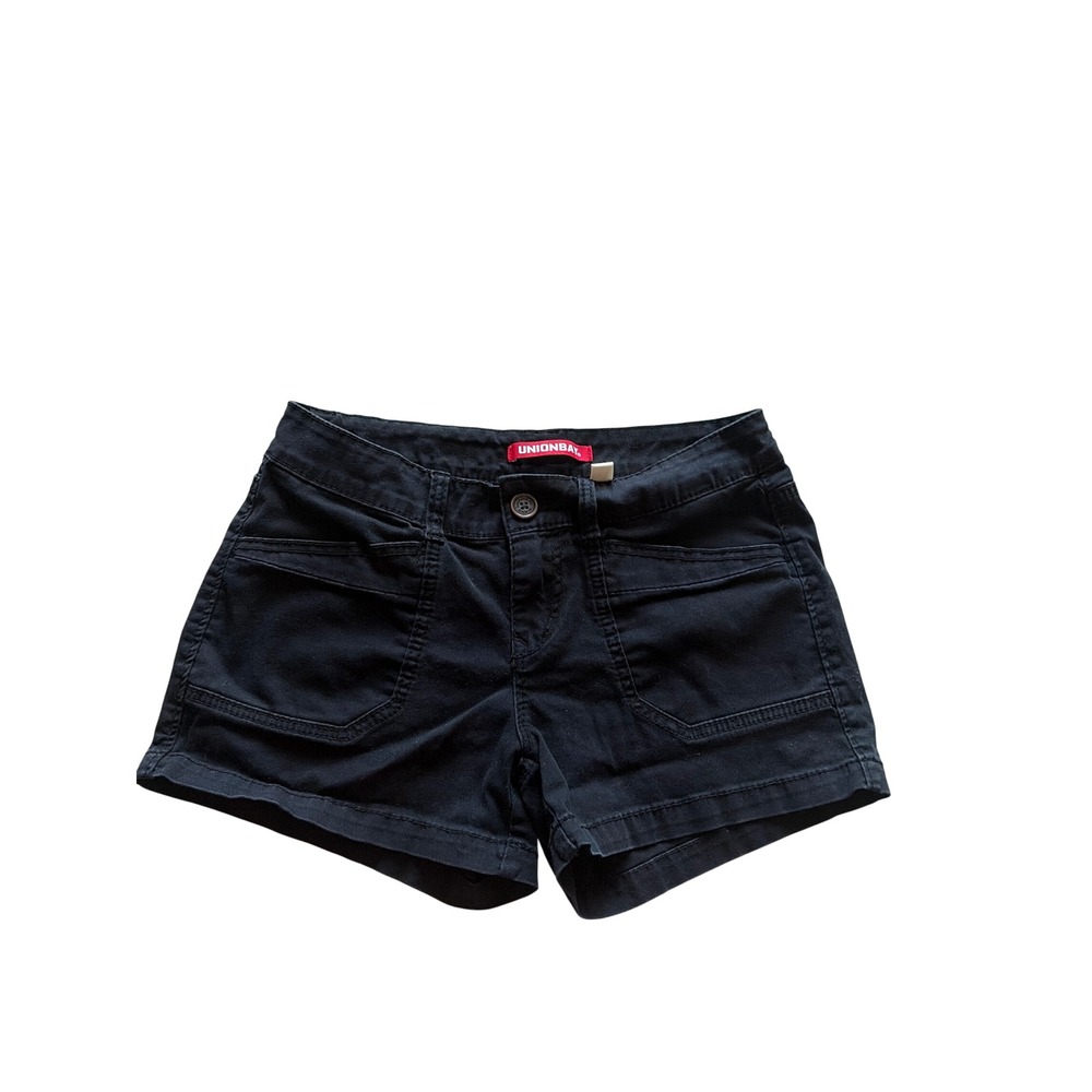 Vintage Shorts Chino Utility Gorpcore Unionbay Womens Black Cotton Patch Pocket